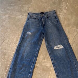 GAP High Rise Wide-Leg Blue Jeans